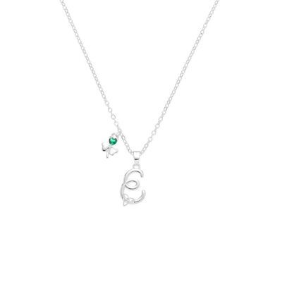 Grá Collection Silver Plated E Initial Pendant